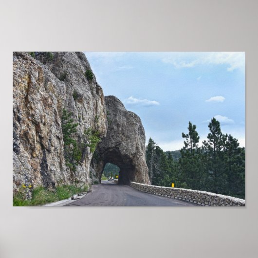 Hood Tunnel, Needles Highway, South Dakota Poster (Voorkant)