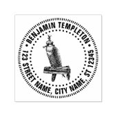 Hooded Falcon Bird of Prey Naam Retouradres Zelfinktende Stempel (Design)