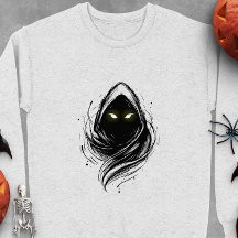 Hooded figuur met gloeiende ogen