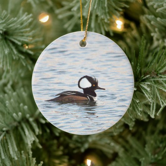 Hooded Merganser Duck Ornament (Boom)