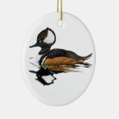 Hooded Merganser keramische Ornament (Rechts)