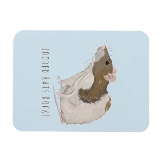 Hooded Rats Rock Agouti Hooded Rat Magneet (Horizontaal)