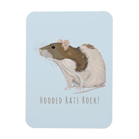 Hooded Rats Rock Agouti Hooded Rat Magneet (Verticaal)