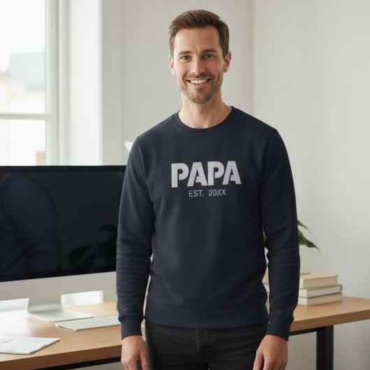 Hooded sweatshirt for dad personalized with name