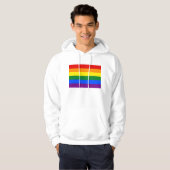 Hooded Sweatshirt met LGBT Rainbow Flag (Voorkant volledig)