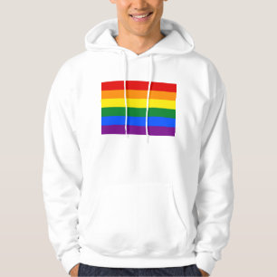 Hooded Sweatshirt met LGBT Rainbow Flag