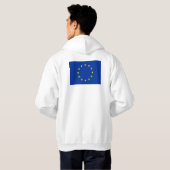 Hooded Sweatshirt met vlag van Europese Unie (Achterkant volledig)