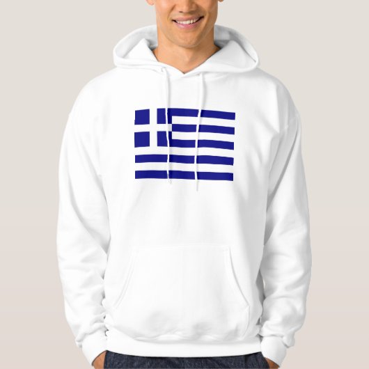 Hooded Sweatshirt met vlag van Griekenland (Voorkant)