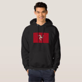 Hooded Sweatshirt met Vlag van Isle of Man (Voorkant volledig)