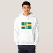 Hooded Sweatshirt met vlag van Portland, Verenigde (Voorkant volledig)