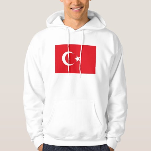Hooded Sweatshirt met vlag van Turkije (Voorkant)