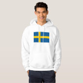 Hooded Sweatshirt met vlag van Zweden (Voorkant volledig)