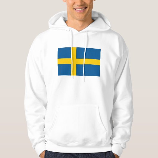 Hooded Sweatshirt met vlag van Zweden (Voorkant)