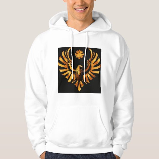 Hooded sweatshirt met vogeltjes (Voorkant)