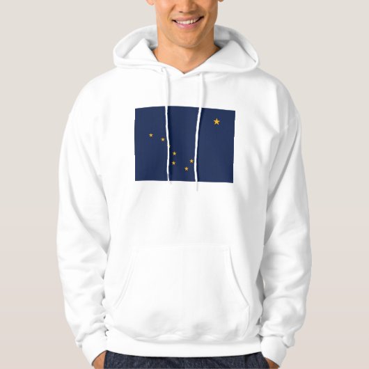 Hooded Sweatshirt with Alaska flag (Voorkant)