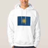 Hooded Sweatshirt with Flag of Macedonia, Greece (Voorkant)