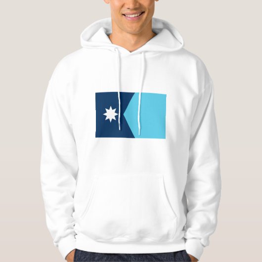 Hooded Sweatshirt with Flag of Minnesota, USA (Voorkant)