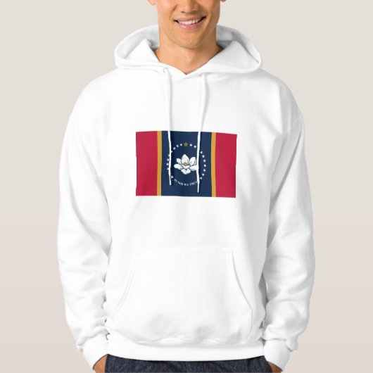 Hooded Sweatshirt with Flag of Mississippi State (Voorkant)