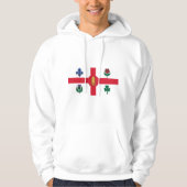 Hooded Sweatshirt with Flag of Montreal, Canada (Voorkant)