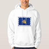Hooded Sweatshirt with Flag of Quebec City, Canada (Voorkant)