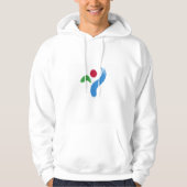 Hooded Sweatshirt with Flag of Seoul, South Korea (Voorkant)