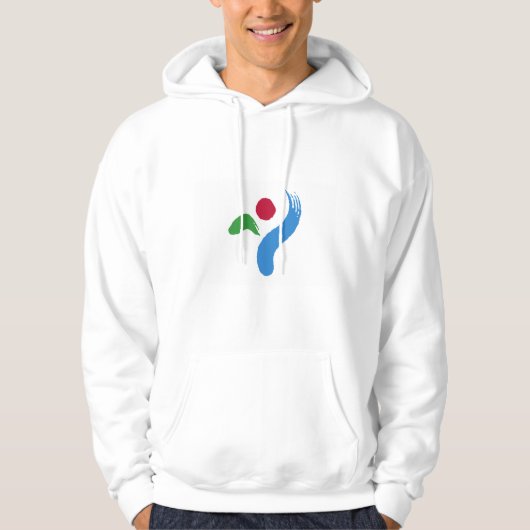 Hooded Sweatshirt with Flag of Seoul, South Korea (Voorkant)