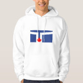 Hooded Sweatshirt with Flag of Toronto, Canada (Voorkant)
