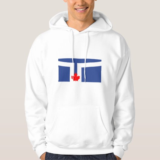 Hooded Sweatshirt with Flag of Toronto, Canada (Voorkant)