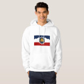 Hooded Sweatshirt with Flag of Utah, USA (Voorkant volledig)