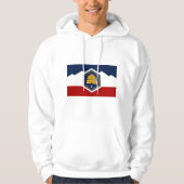 Hooded Sweatshirt with Flag of Utah, USA (Voorkant)