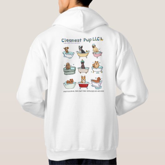 Hoodie Cleanest Pup LLC (Achterkant)