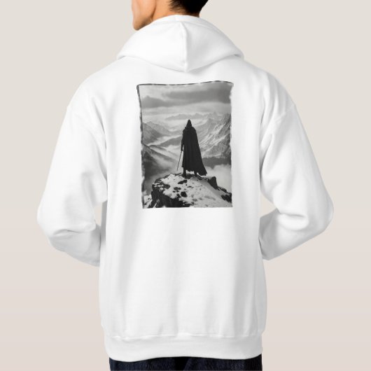 Hoodie - Epische zwart-wit achterprint (Achterkant)