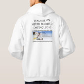 Hoodie Find Me On Nooit Getrouwd Dating COM (Achterkant)
