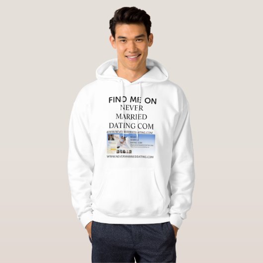 Hoodie Find Me On Nooit Getrouwd Dating COM (Voorkant volledig)