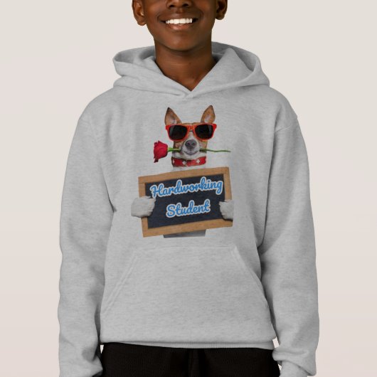 Hoodie Grappige hond patterned (Voorkant)