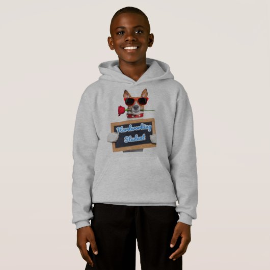 Hoodie Grappige hond patterned (Voorkant volledig)