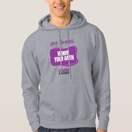Hoodie - Hey Congres, Kom Je Eed Na (Voorkant)