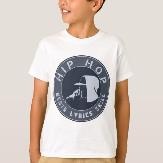 HOODIE IN HOODIE RAPPING OP HET MIC T-SHIRT (Voorkant)