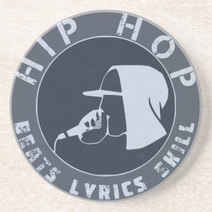 HOODIE IN HOODIE RAPPING OP HET MIC ZANDSTEEN ONDERZETTER