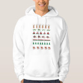 Hoodie kerstboom Santa Reindeer Red Green (Voorkant)