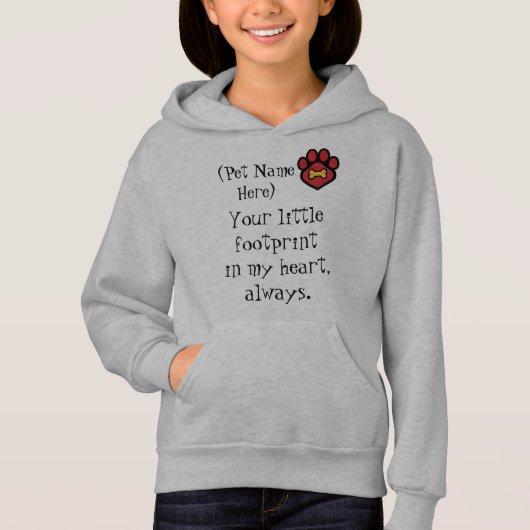 Hoodie Kids Animal Paw Print (Voorkant)