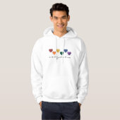 Hoodie - LGBTIQ Regenboog Pride Harten (Voorkant volledig)