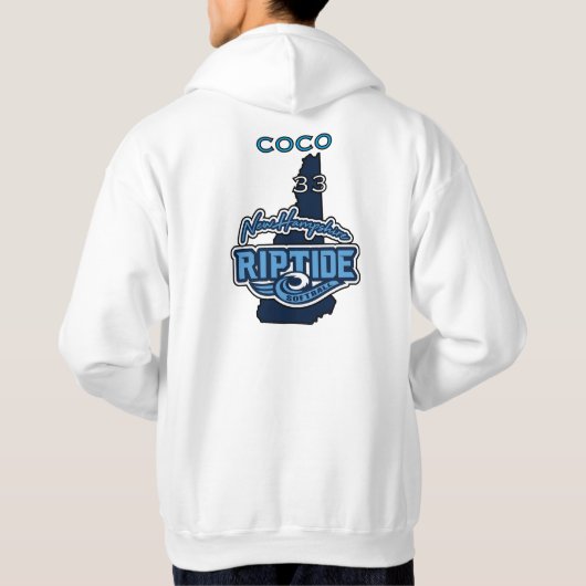 Hoodie met aangepaste naam en nummer (Achterkant)