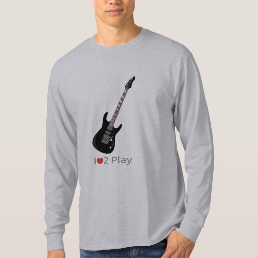Hoodie met afbeelding van een elektrische gitaar t-shirt (Voorkant)