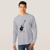 Hoodie met afbeelding van een elektrische gitaar t-shirt (Voorkant volledig)