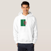 Hoodie met capuchon en vlag van Algerije (Voorkant volledig)