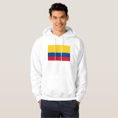 Hoodie met capuchon en vlag van Colombia (Voorkant volledig)