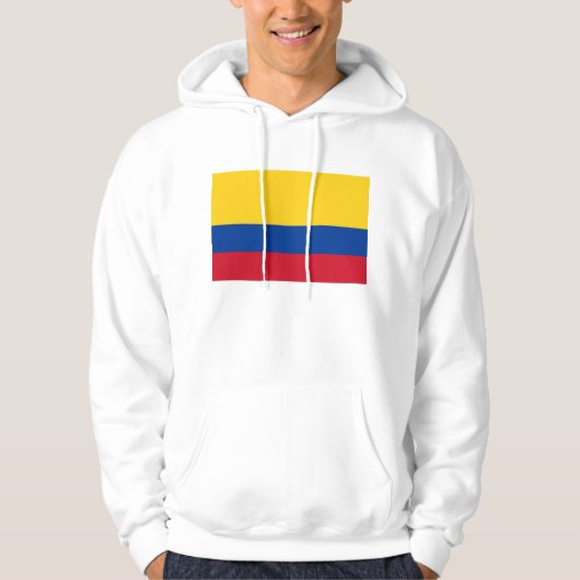 Hoodie met capuchon en vlag van Colombia (Voorkant)