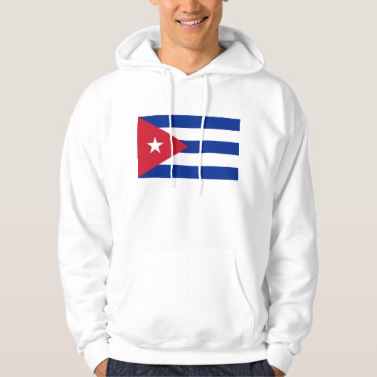 Hoodie met capuchon en vlag van Cuba (Voorkant)