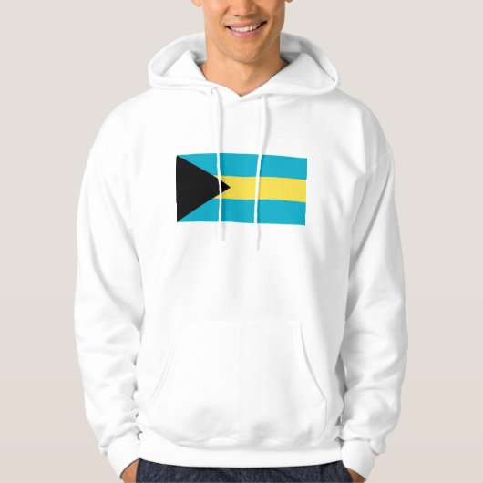 Hoodie met capuchon en vlag van de Bahama's (Voorkant)